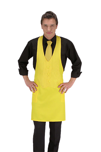 Davantini colorati, grembiuli in jeans, grande assortimento grembiuli bar, gilet, pantaloni, sommelier, camicie, papillon, coordinati uomo e donna, personalizzazione a ricamo